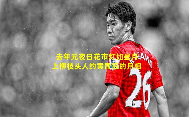 去年元夜日花市灯如昼月上柳枝头人约黄昏后的月相
