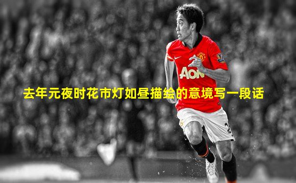 去年元夜时花市灯如昼描绘的意境写一段话